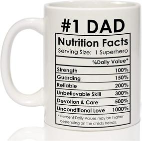 img 2 attached to Dad Birthday and Fathers Day Gifts - Funny Coffee Mug: #1 Dad 🎁 Nutrition Facts for Dad - Perfect Dad Christmas Gifts from Kids - White, 11oz