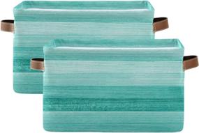 img 3 attached to Senya Foldable Storage Turquoise Organizer