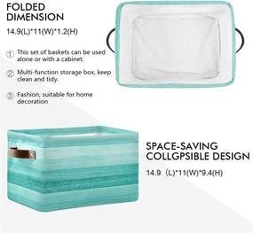 img 2 attached to Senya Foldable Storage Turquoise Organizer