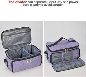 img 1 attached to 👜 HOMEST Carrying Case for Cricut Joy, Lightweight Travel Tote Bag with Multiple Pockets, Purple - Ideal for Cricut Joy and Tool Set, Convenient Storage of Accessories and Supplies