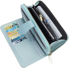 img 4 attached to Stylish and Spacious Women's Leather Bifold Wallet Clutch - Perfect Handbag Accessory