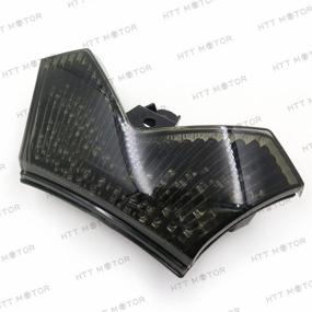 img 4 attached to 🏍️ HTTMT MT043- Задний фонарь-стоп-сигнал для Kawasaki Ninja Zx-14 Zx1400 Zzr1400 2006-2011 года - дымчатый - улучшенная видимость и стиль.