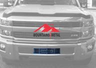 🏔️ mountains2metal duramax stainless steel bumper grille insert for chevy silverado 2500 3500 hd 2015-2019 | m2m #400-60-3 brushed finish logo