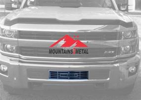 img 2 attached to 🏔️ Mountains2Metal Вставка бампера из нержавеющей стали Duramax для Chevy Silverado 2500 3500 HD 2015-2019 | M2M #400-60-3 Щетинистая отделка