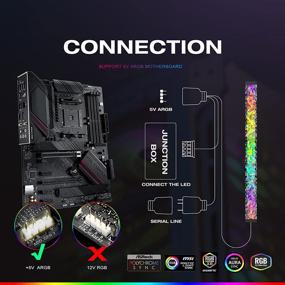 img 1 attached to 💡 ASIAHORSE Акриловая полоска ARGB LED для ПК с Aura SYNC, Gigabyte RGB Fusion, MSI Mystic Light Sync (280MM) - Повысьте уровень своей игровой среды с потрясающим ARGB освещением.