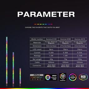 img 2 attached to 💡 ASIAHORSE Акриловая полоска ARGB LED для ПК с Aura SYNC, Gigabyte RGB Fusion, MSI Mystic Light Sync (280MM) - Повысьте уровень своей игровой среды с потрясающим ARGB освещением.