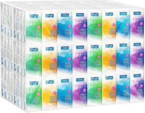 img 4 attached to 192-Pack Premium Facial Tissues, Pocket and Travel Size - 1,920 Total Tissues (10 Tissues Per Pack)