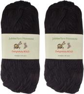 🧶 jubileeyarn delightful bold yarn - bamboo worsted weight - 100g/skein - color: pitch black - 2 skeins logo