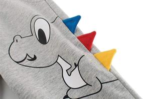 img 1 attached to 🦖 Little Cotton Dinosaur Sweatpants for Boys - Fruitsunchen Active Apparel