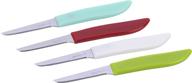 🔪 efficient and vibrant: good cook 4-piece quick paring knife set, multi-color, small logo