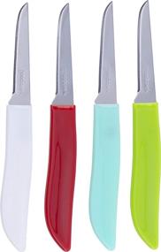 img 1 attached to 🔪 Efficient and Vibrant: Good Cook 4-Piece Quick Paring Knife Set, multi-color, Small