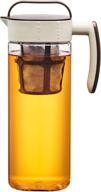 large 2.1 quart komax tritan clear iced tea maker with twist & pour, airtight lid – bpa-free pitcher logo