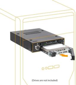 img 3 attached to 🔒 Прочный металлический корпус для 2-х отсеков 2.5 SATA/SAS HDD и SSD с горячей заменой - ToughArmor MB992SK-B для отсека 3.5