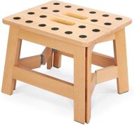 🪑 jiodux folding wood step stool: safer, stronger, greener - holds up to 300lbs, ideal for adults or kids in classroom, study room, and office - patented product logo