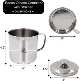 img 3 attached to 🥓 Bacon Grease Container: Strain, Store, and Dispose Effortlessly!