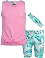 🏃 rbx girls activewear set: elevate your girl's active style with performance clothing logo