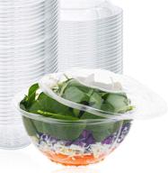 🥗 disposable plastic salad bowls with airtight lids - 32 oz. (50 count) to-go containers logo