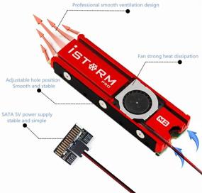 img 2 attached to Оптимизированная охлаждающая производительность для NVMe M.2 SSD с мощными теплоотводами вентилятора диаметром 20 мм.