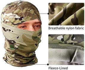 img 2 attached to 🎭 Military Camo Face Mask Bandana Balaclava: Premium Wind-Resistant Tactical Headwear for Men and Women in Training, Skiing, and Hunting