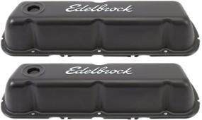 img 1 attached to 💎 Edelbrock Signature Series Valve Cover Ford 289-351W: Chrome Finish with Sleek Black Design