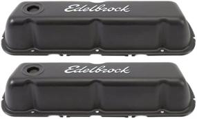 img 2 attached to 💎 Edelbrock Signature Series Valve Cover Ford 289-351W: Chrome Finish with Sleek Black Design