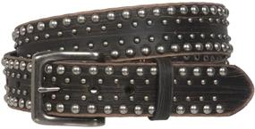 img 4 attached to 🕰️ Exquisite Antique Silver Studded Distressed Leather: Timeless Elegance