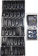 🚤 factory matched chrome/black boat & pwc registration number kit - hardline products series 300, 3-inch logo