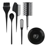 🎨 segbeauty hair color mixing kit: 6pcs highlighting set with hair dyeing tint brush comb bowl whisk - diy hairdressing tool logo