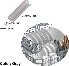 img 3 attached to PPX Gray Dishwasher Rack Tine Prong Repair Caps 🔧 - 200 Pcs, 1 Inch Round Tips - Easy Push-On Installation