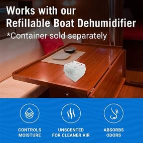 img 1 attached to 🛥️ 4-Pack Boat Dehumidifier Moisture Absorber Refill Bags for Refillable Damp Air - Ideal for Basement, Closet, Home, RV, and Boating Refills