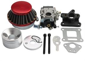 img 4 attached to 🛵 GOOFIT 15mm Carburetor Rebuild Kit + Air Filter for 2 Stroke 43cc 47cc 49cc Standup Gas Scooter Mini ATV Quad Pocket Bike Racing Motorcycle