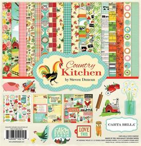 img 1 attached to 🍊 Carta Bella Paper CBCK76016 Country Kitchen Collection Kit - Orange, Teal, Green, 12x12-Inch