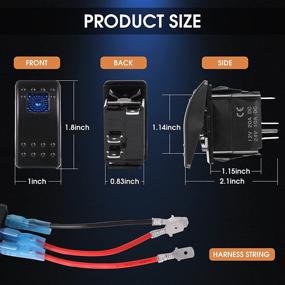 img 3 attached to MKING Marine Waterproof Rocker Switch - 12V 20A Blue LED - 3-Pin Boat/Cars/RVs/Yachts Switch