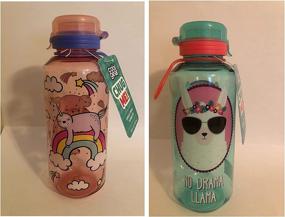 img 3 attached to 🦙 Cool Gear 16oz Kids Water Bottle Blue Llama and Pink Sloth Chug Me