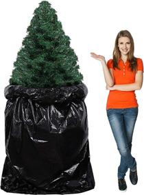img 2 attached to Большой водонепроницаемый мешок для хранения ели на Рождество - черный мешок из полиэстера для удаления ели на Рождество - 9 x 4 фута