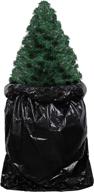 large waterproof christmas tree storage bag - black poly removal bag for christmas tree - 9 x 4 feet logo