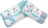 clean mama microfiber cleaning cloths set: 2 all purpose & 2 polishing cloths - 16x19 inches, large, absorbent, lint-free & streak-free towels! logo