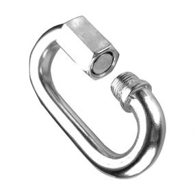 img 2 attached to LordHardware Heavy Duty Stainless Steel Locking Carabiner (4-Pack) - 3/8 Inch Quick Link Connector for Hammock Camping and Swing Equipment - Supports up to 2297 lbs