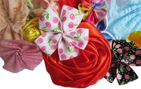 img 1 attached to 🎀 YYCRAFT 80pcs Ribbon Flowers for Sewing Applique and DIY Crafts - Hair Bow Accessory, Wedding & Party Decorations