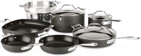 img 4 attached to 🍳 All-Clad Essentials Nonstick Hard Anodized Cookware Set, 10-Piece, Black: The Ultimate Kitchen Companion for Effortless Cooking