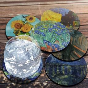 img 1 attached to 🌻 CARIBOU Coasters Sunflowers: Highly Absorbent Neoprene for Mess-Free Surfaces