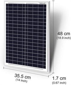 img 2 attached to 🔆 DOKIO 20W Portable Solar Panel with Regulator - Efficient Charging for 12V Battery (AGM, Gel, etc.) - Ideal for Various Applications - Garden Lighting, Car Battery, RV, Boat, Shed, Camping, Off-Grid, and More!