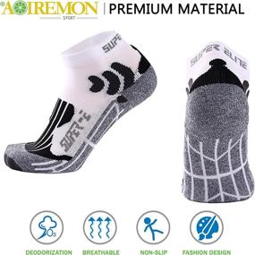 img 2 attached to Premium Men's Arch Support Low Cut Socks - Breathable, Ankle Tab Sports Socks with Cushioning for Comfortable Running (3-4 Pairs)