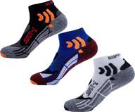 premium men's arch support low cut socks - breathable, ankle tab sports socks with cushioning for comfortable running (3-4 pairs) логотип