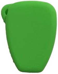 img 2 attached to 🔑 Keyless Entry Remote Key Fob Case Skin Cover Protector - Green Silicone Rubber - Compatible with 2006 2007 MITSUBISHI