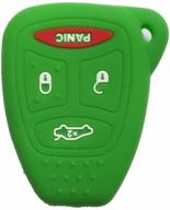 🔑 keyless entry remote key fob case skin cover protector - green silicone rubber - compatible with 2006 2007 mitsubishi logo