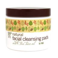 🍃 trader joe's spa natural facial cleansing pads: tea tree oil 2-pack for refreshed skincare logo