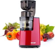 🥤 biochef altas juicer whole slow juicer pro - powerful 300w motor, effortless vegetable & fruit juicing with xxl filling chute, dishwasher safe (red) logo