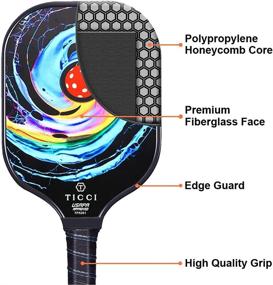 img 2 attached to 🏓 TICCI Pickleball Paddle Set - 2 Premium Graphite Craft Rackets with Honeycomb Core, USAPA Approved, Including 4 Balls, Ultra Cushion Grip, Portable Racquet Cover Case Bag - Gift Kit for Men, Women, and Kids - Ideal for Indoor and Outdoor Play