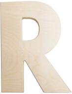 darice u0993-r bold solid wood letter, capital r, 12 inch - premium quality wooden alphabet decoration for crafts and diy projects logo